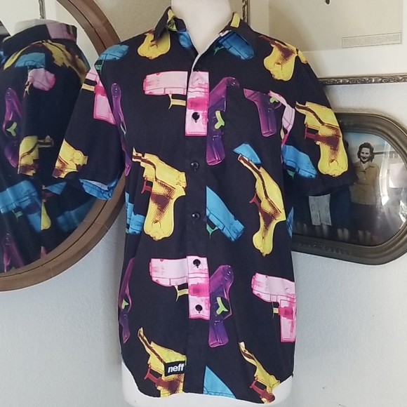 Neff Water Gun Button Up Top - Picture 1 of 3